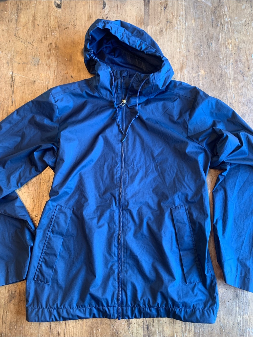 REI Men's Hooded Windbreaker Jacket - Navy Blue